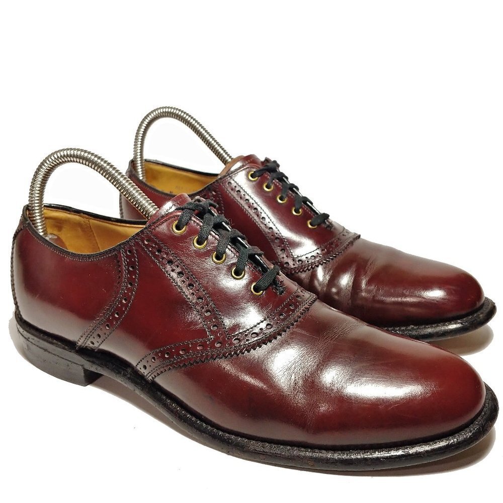Austin Reed USA Made Glossy Spectator Brogue Sz 9N